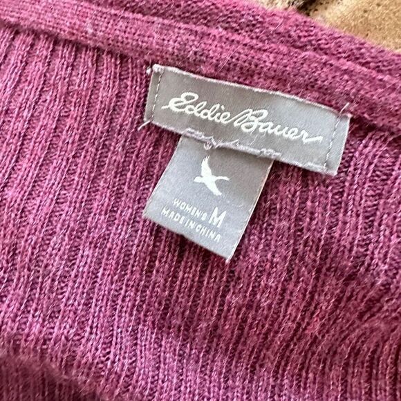 Eddie Bauer Women's Open Front Cardigan Wool Blend Sweater Medium - Picture 14 of 15